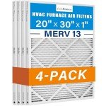 LotFancy MERV13 Pleated Air Filters, 4 Pack