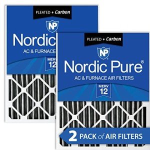 Nordic Pure MERV 12 Plus Carbon Air Filters 2-Pack