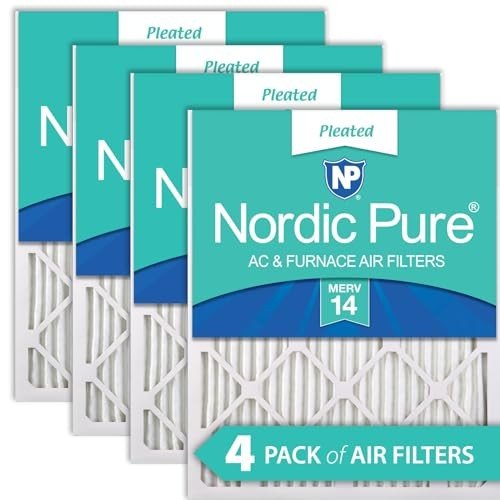 Nordic Pure MERV 14 Pleated Air Filters 4 Pack