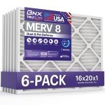 BNX TruFilter 16x20x1 MERV 8 Air Filters (6-Pack)