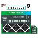 16x16x1 MERV 8 Air Filters with Carbon (4-Pack)