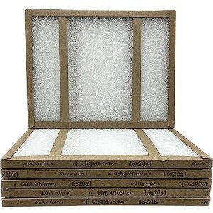 Glasfloss 16x20x1 Fiberglass Air Filters - Box of 6