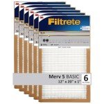 Filtrete 12x20x1 MERV 5 Air Filter 6-Pack