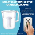 7-Cup Water Filter Pitcher with 3 Filters