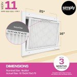 16x25x1 Air Filter, MERV 11, 12 Pack