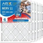 AIRX Electrostatic MERV 11 Air Filters, 6 Pack