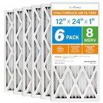 LotFancy MERV8 12x24 Air Filters - 6 Pack