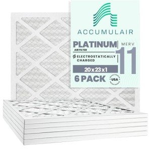 Accumulair Platinum MERV 11 Air Filter 6 Pack