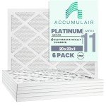 Accumulair Platinum MERV 11 Air Filter 6 Pack