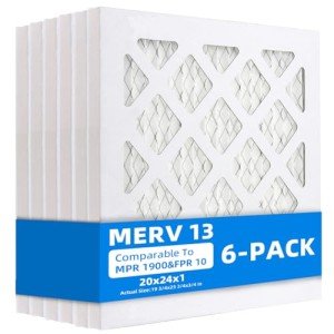 Chenzhit 6 Pack MERV 13 Furnace Air Filters