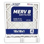 18x18x1 MERV 8 HVAC Air Filters - 4 Pack