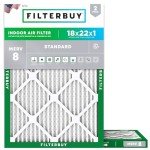 Filterbuy MERV 8 Air Filters, 2-Pack (18x22)