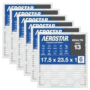 MERV 13 Pleated Air Filters, 6 Pack