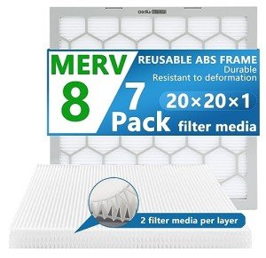 20x20x1 MERV 8 Reusable Air Filter