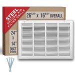 24"x14" Steel Air Filter Grille with Door