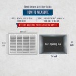 24"x14" Steel Air Filter Grille with Door