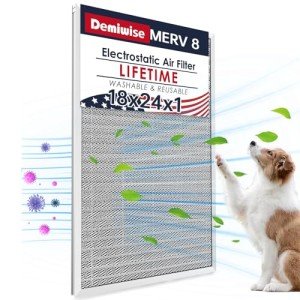 Demiwise 18x24x1 Washable Aluminum Air Filter