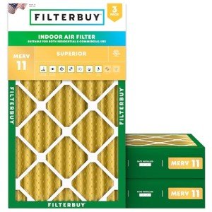 16x25x4 MERV 11 Allergen Air Filters (3-Pack)