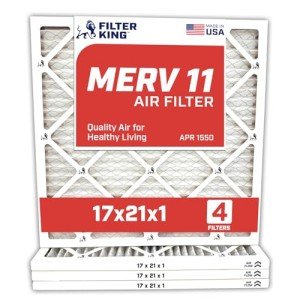 Filter King 17x21x1 MERV 11 Air Filter 4-Pack