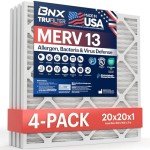 BNX TruFilter 20x20x1 MERV 13 Air Filters (4-Pack)