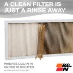 K&N 16x25x1 Washable MERV 8 Air Filter