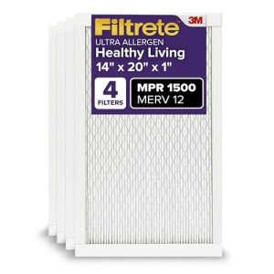 Filtrete 14x20x1 MERV 12 Air Filter 4-Pack