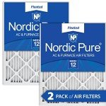 Nordic Pure MERV 12 20x20x1 Air Filters - 2 Pack
