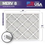 BNX TruFilter 24x30x1 MERV 8 Air Filters (4-Pack)