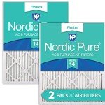 Nordic Pure MERV 14 Pleated Air Filters - 2 Pack