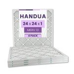 Handua MERV 13 Air Filters 4-Pack, 24x24 in