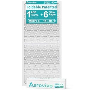 AEROVIVO 14x30 Air Filter MERV 8, 6 Pack