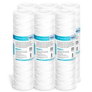 5 Micron 10"x2.5" String Wound Water Filter - 6 Pack