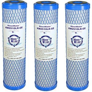 KleenWater Carbon Block Water Filter Cartridges - Pack of 3