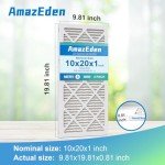 AmazEden 10x20x1 Pleated Air Filter 4-Pack