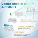 AmazEden 10x20x1 Pleated Air Filter 4-Pack