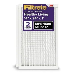 Filtrete 14x24x1 MERV 12 Air Filters, 2-Pack