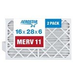 Aerostar MERV 11 Pleated Air Filter, 2 Pack