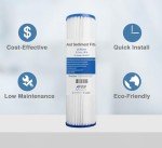 10x2.5 Pleated Poly Water Filter Cartridges - 25 Pack