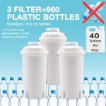 30-Cup Water Filter Pitcher with 5 Filters