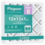 Plzgoon MERV 8 12x12 Pleated Air Filters (2-pack)