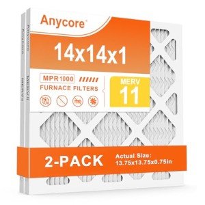 Anycore 14x14 AC Furnace Air Filter, 2 Pack