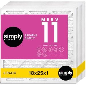 18x25x1 MERV 11 Air Filter, 8 Pack