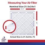 21.5x24x1 MERV 11 Pleated Air Filters - 12 Pack