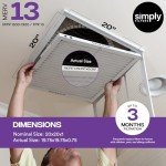 20x20x1 MERV 13 Air Filters - 6 Pack