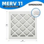 5-Pack 24x24x1 MERV 13 Pleated Air Filters