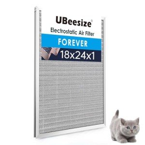 UBeesize Reusable Electrostatic Air Filter, MERV 8