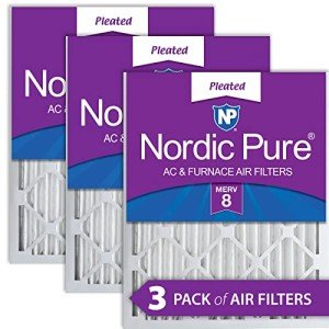 Nordic Pure MERV 8 Pleated Air Filters 3-Pack