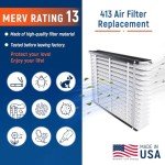2 Pack MERV 13 Replacement Air Filters 16x25x4