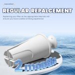 Water Filter Replacement for Brita & Mavea, 3-Pack