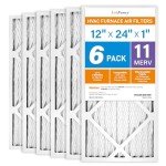 LotFancy 12x24x1 MERV11 Air Filter 6-Pack